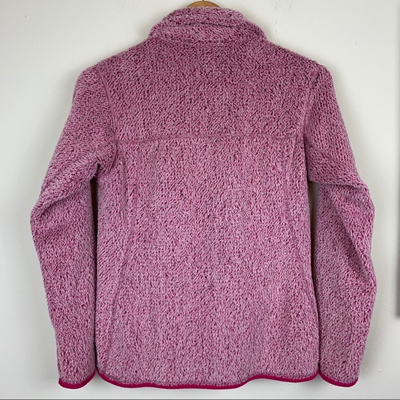 Patagonia Retool Fleece Snap-T Pullover Sweater Pink Rare - Picture 4 of 4